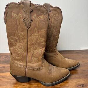 Justin Gypsy Womens 7B Brown Leather Embroidered Western Cowboy Boots